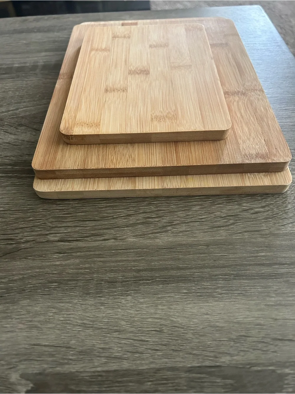 Set of 3 Bamboo Cutting Boards - Natural Wood